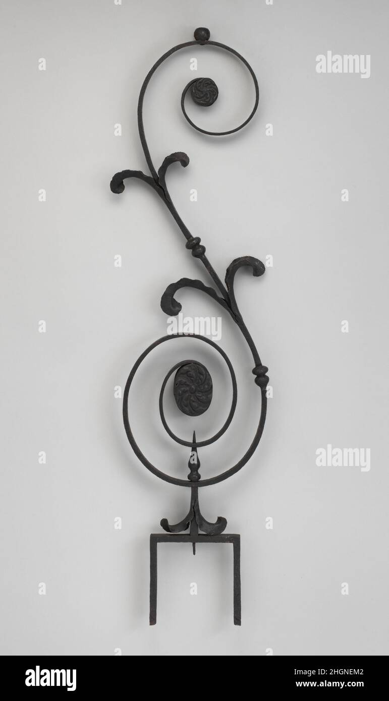 Balaustro di ferro ca. 1770 britannico. Balustre in ferro. Inglese. CA. 1770. Ferro battuto. Ferro metallurgato Foto Stock