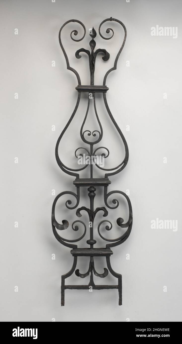 Balaustro di ferro ca. 1730 britannico. Balustre in ferro. Inglese. CA. 1730. Ferro battuto. Ferro metallurgato Foto Stock