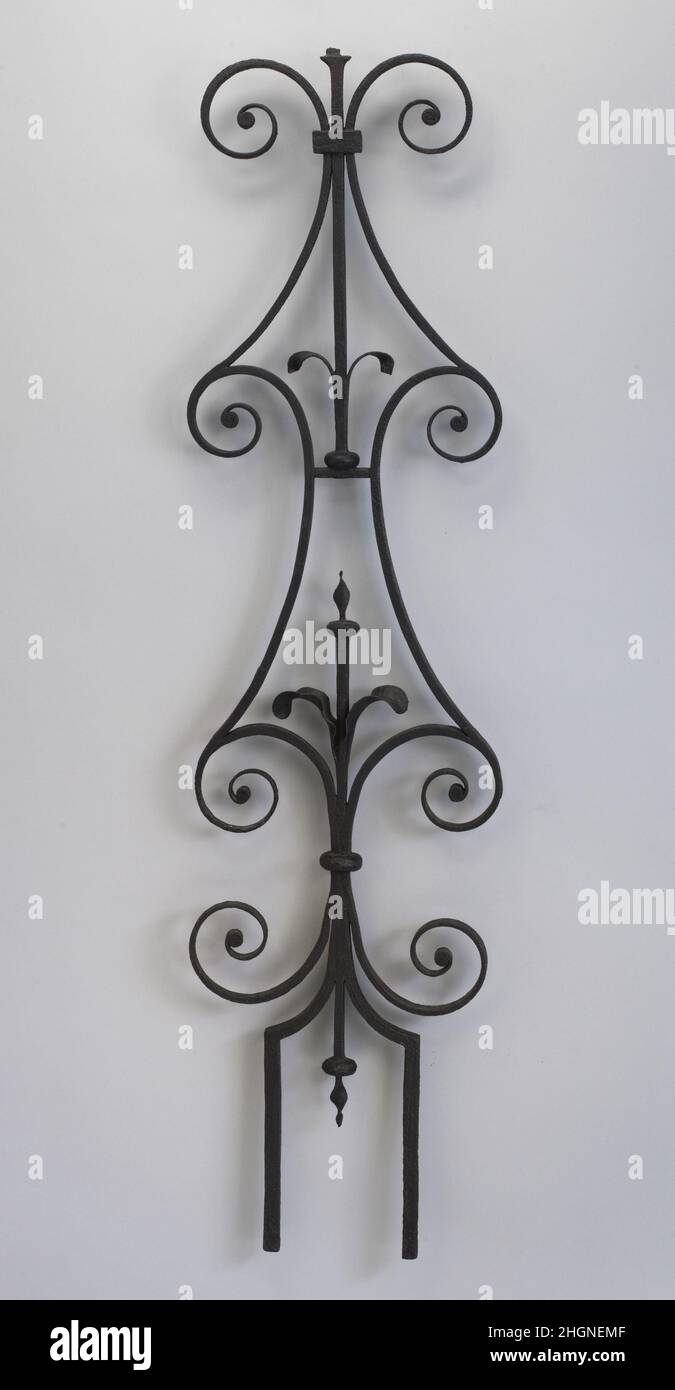 Balaustro di ferro ca. 1730 britannico. Balustre in ferro. Inglese. CA. 1730. Ferro battuto. Ferro metallurgato Foto Stock