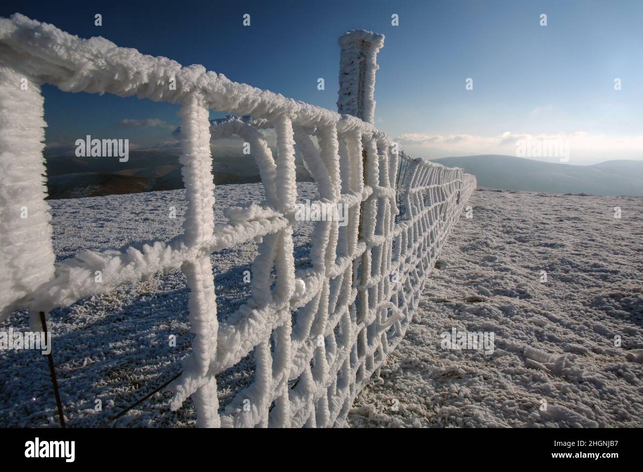 Una collina di Culter cadde a Capodanno, 2009, attraverso la valle da Woodycleuch DoD. Foto Stock