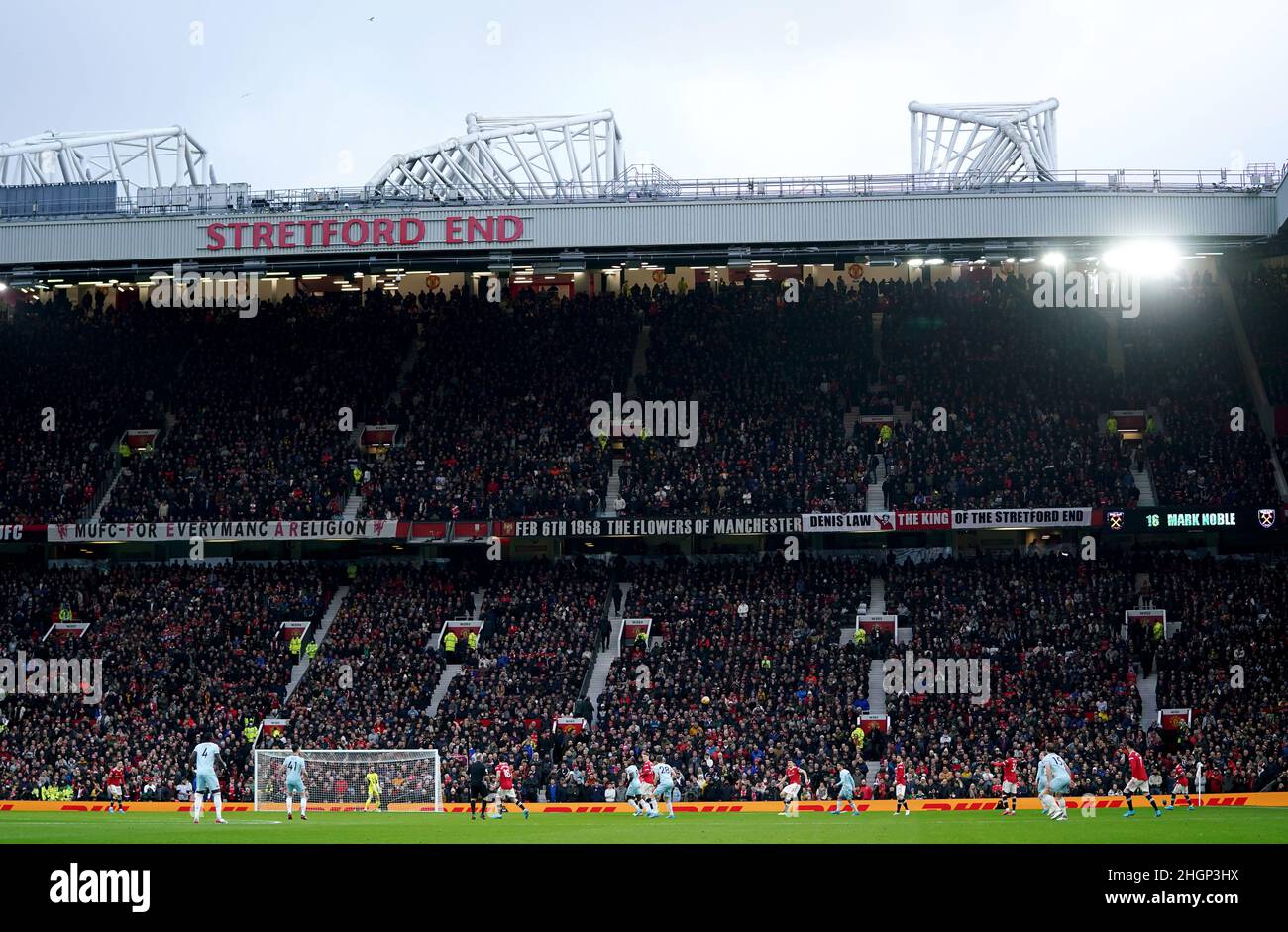 Una visione generale della partita della Premier League a Old Trafford, Manchester. Data foto: Sabato 22 gennaio 2022. Foto Stock