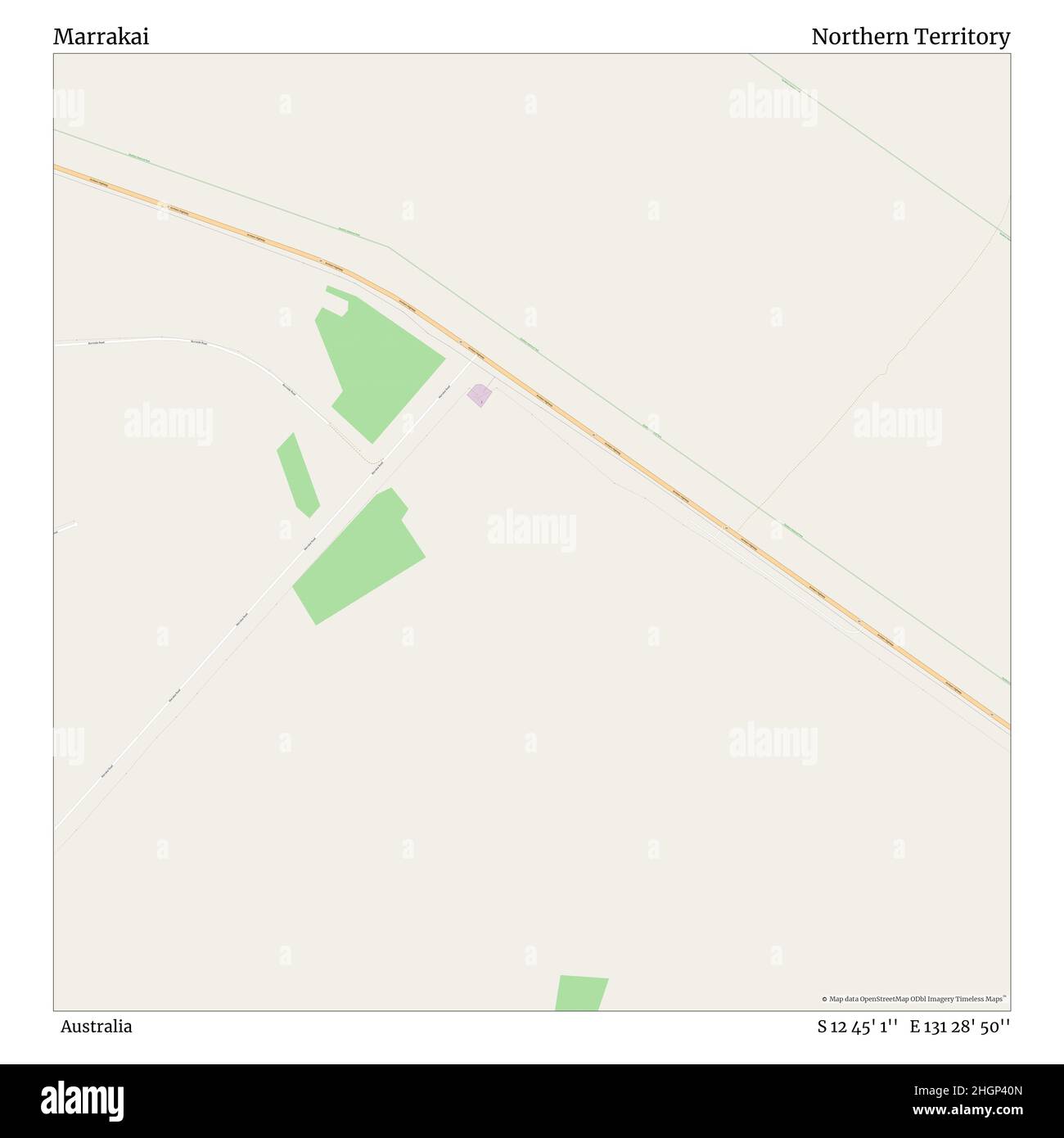 Marrakech, Australia, Northern Territory, S 12 45' 1'', e 131 28' 50'', mappa, mappa senza tempo pubblicata nel 2021. Viaggiatori, esploratori e avventurieri come Florence Nightingale, David Livingstone, Ernest Shackleton, Lewis and Clark e Sherlock Holmes si sono affidati alle mappe per pianificare i viaggi verso gli angoli più remoti del mondo, Timeless Maps sta mappando la maggior parte delle località del mondo, mostrando il successo di grandi sogni Foto Stock