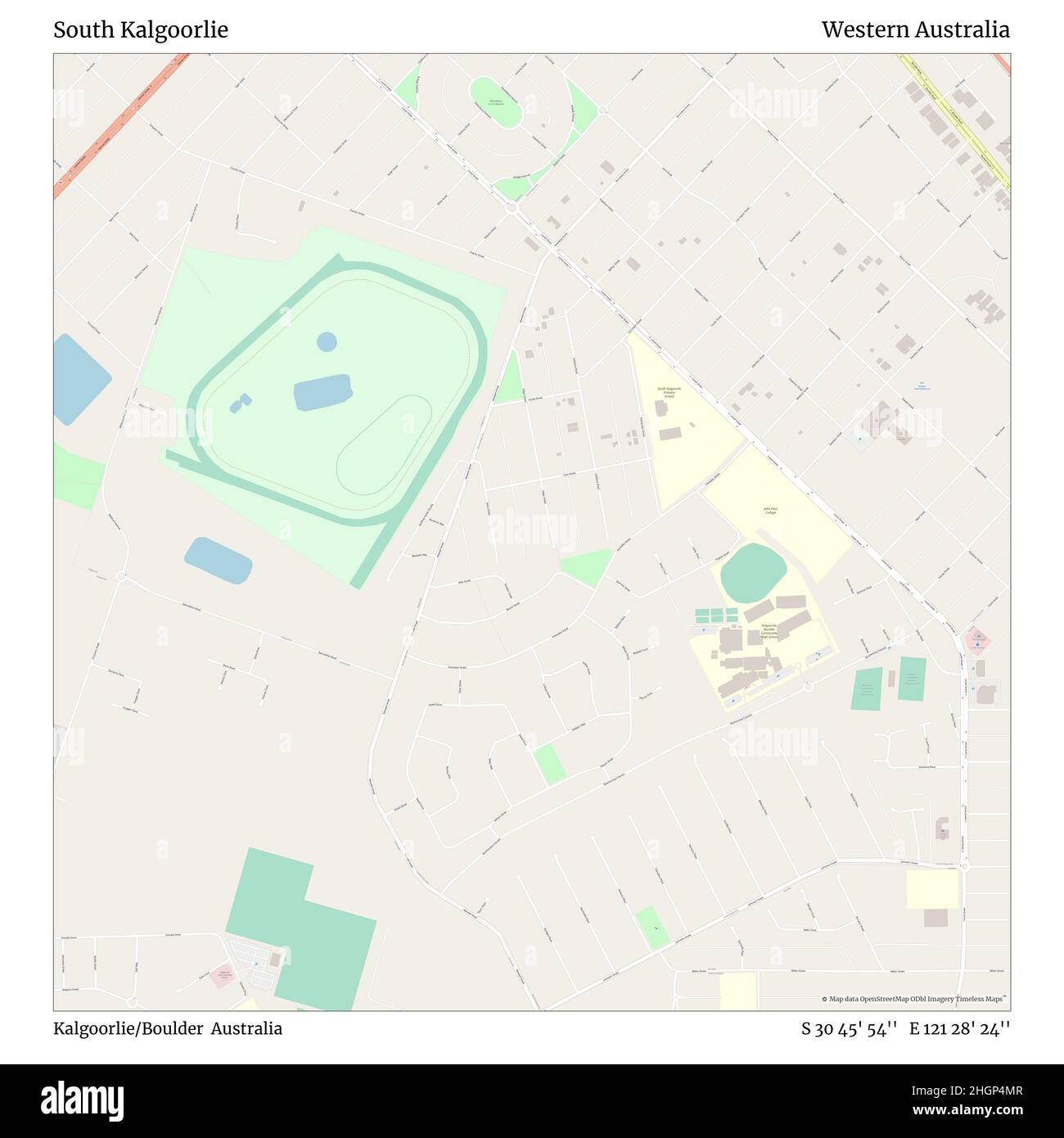 South Kalgoorlie, Kalgoorlie/Boulder, Australia, Australia Occidentale, S 30 45' 54'', e 121 28' 24''', mappa, Mappa senza tempo pubblicata nel 2021. Viaggiatori, esploratori e avventurieri come Florence Nightingale, David Livingstone, Ernest Shackleton, Lewis and Clark e Sherlock Holmes si sono affidati alle mappe per pianificare i viaggi verso gli angoli più remoti del mondo, Timeless Maps sta mappando la maggior parte delle località del mondo, mostrando il successo di grandi sogni Foto Stock