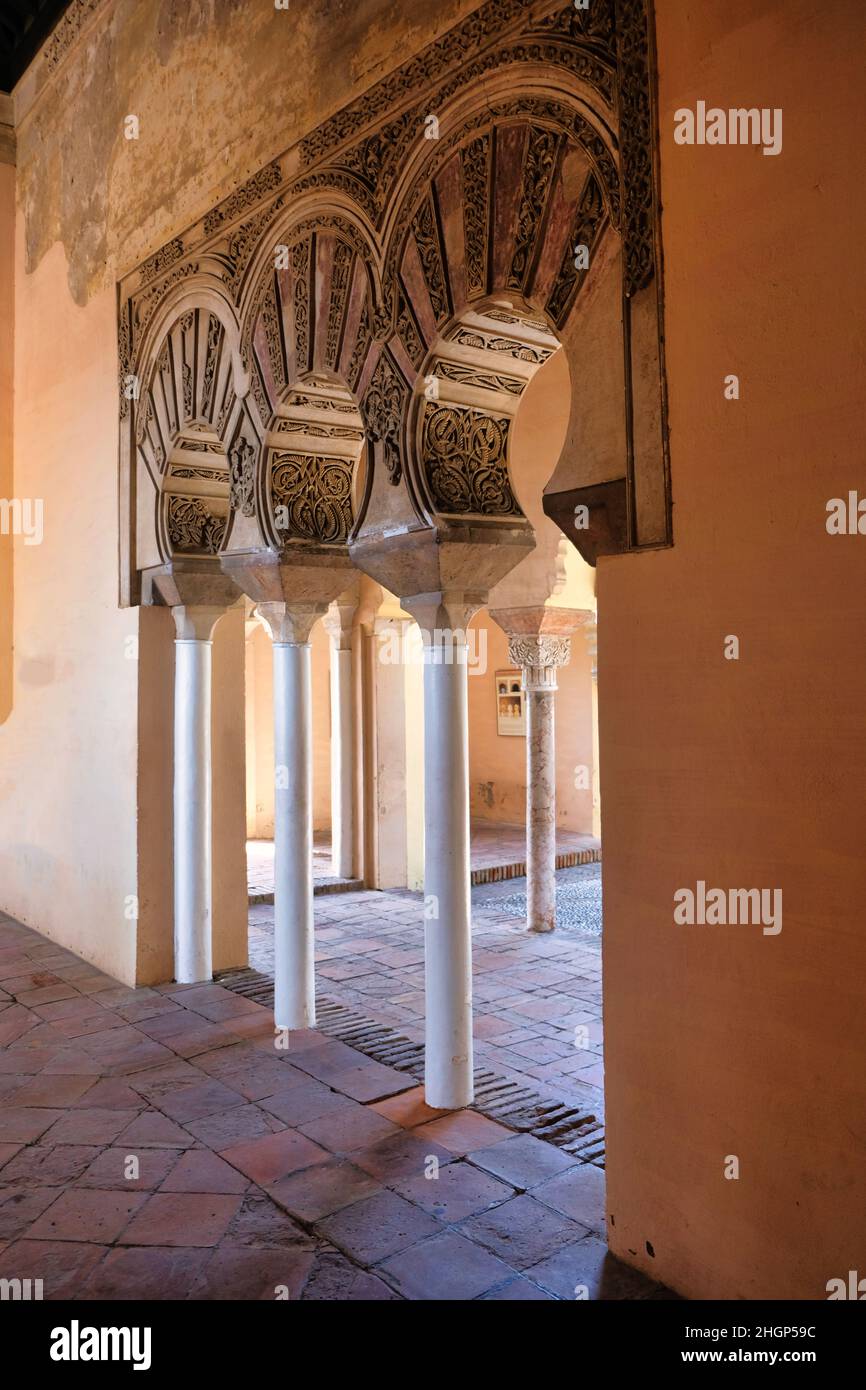 La Alcazaba palazzo arabo a Malaga (Spagna) Foto Stock