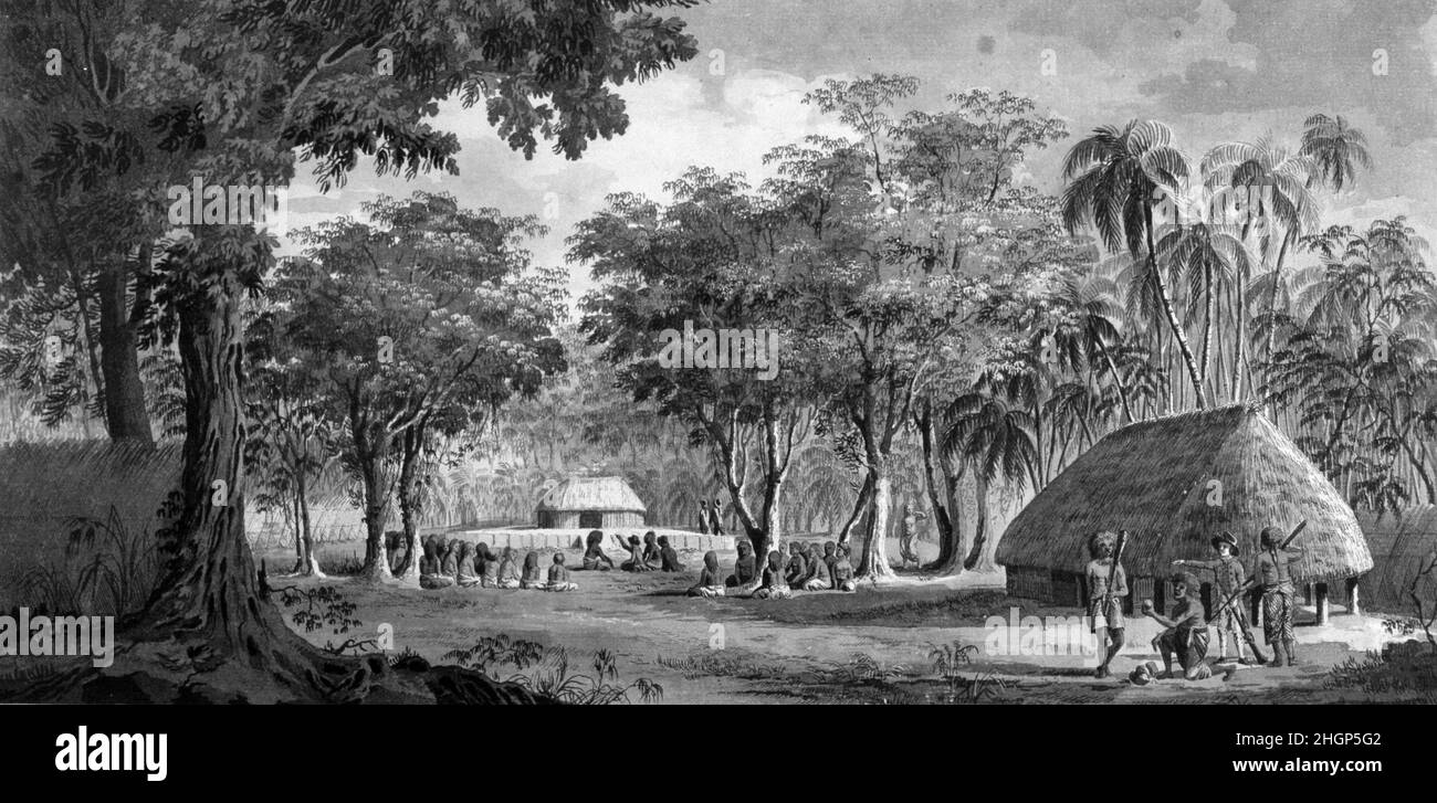 MALASPINA , ALEJANDRO. MARINO ENGLISH . 1754 - 1809. EXPEDICION CENTIFICA 1789 - 1794. ISLAS DE VAVAO. " SEPULCRO DE PAULAJO , REY DE LAS ISLAS DE LOS AMIGOS ". DIBUJO DE FERNANDO BAMBRILLA. MUSEO AMERICA . MADRID. Autore: FERNANDO BRAMBILA. Foto Stock