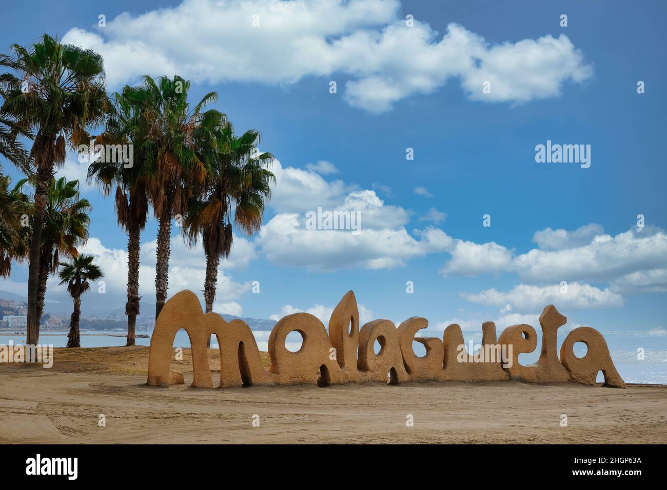 Spiaggia Malagueta a Malaga (Spagna) Foto Stock