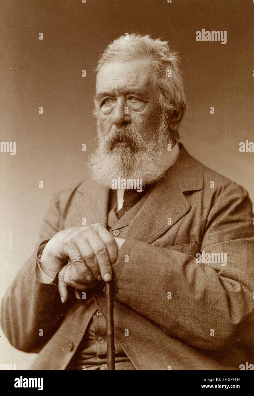 Portrait de Arnold Bocklin (1827 -190) peintre, dessinateur, grahiste et sculpteur suisse Foto Stock