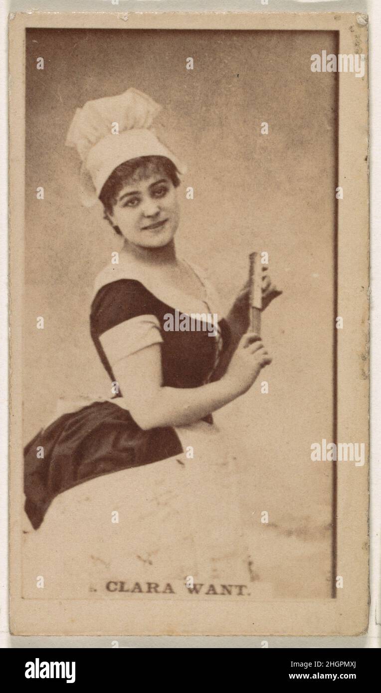 Clara vuole, dalla serie Attres (N245) emessa da Kinney Brothers per promuovere le sigarette Dolce Caporal 1890 emesse da Kinney Brothers Tobacco Company carte commerciali americane del set 'Actors and Attres' (N245), rilasciato nel 1890 da Kinney Brothers Tobacco per promuovere le sigarette Dolce Caporal. Clara vuole, dalla serie Attres (N245) emessa da Kinney Brothers per promuovere le sigarette Dolce Caporal 657598 Foto Stock