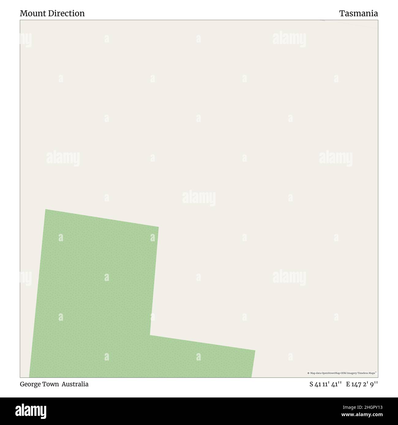 Mount Direction, George Town, Australia, Tasmania, S 41 11' 41'', e 147 2' 9''', mappa, mappa senza tempo pubblicata nel 2021. Viaggiatori, esploratori e avventurieri come Florence Nightingale, David Livingstone, Ernest Shackleton, Lewis and Clark e Sherlock Holmes si sono affidati alle mappe per pianificare i viaggi verso gli angoli più remoti del mondo, Timeless Maps sta mappando la maggior parte delle località del mondo, mostrando il successo di grandi sogni Foto Stock
