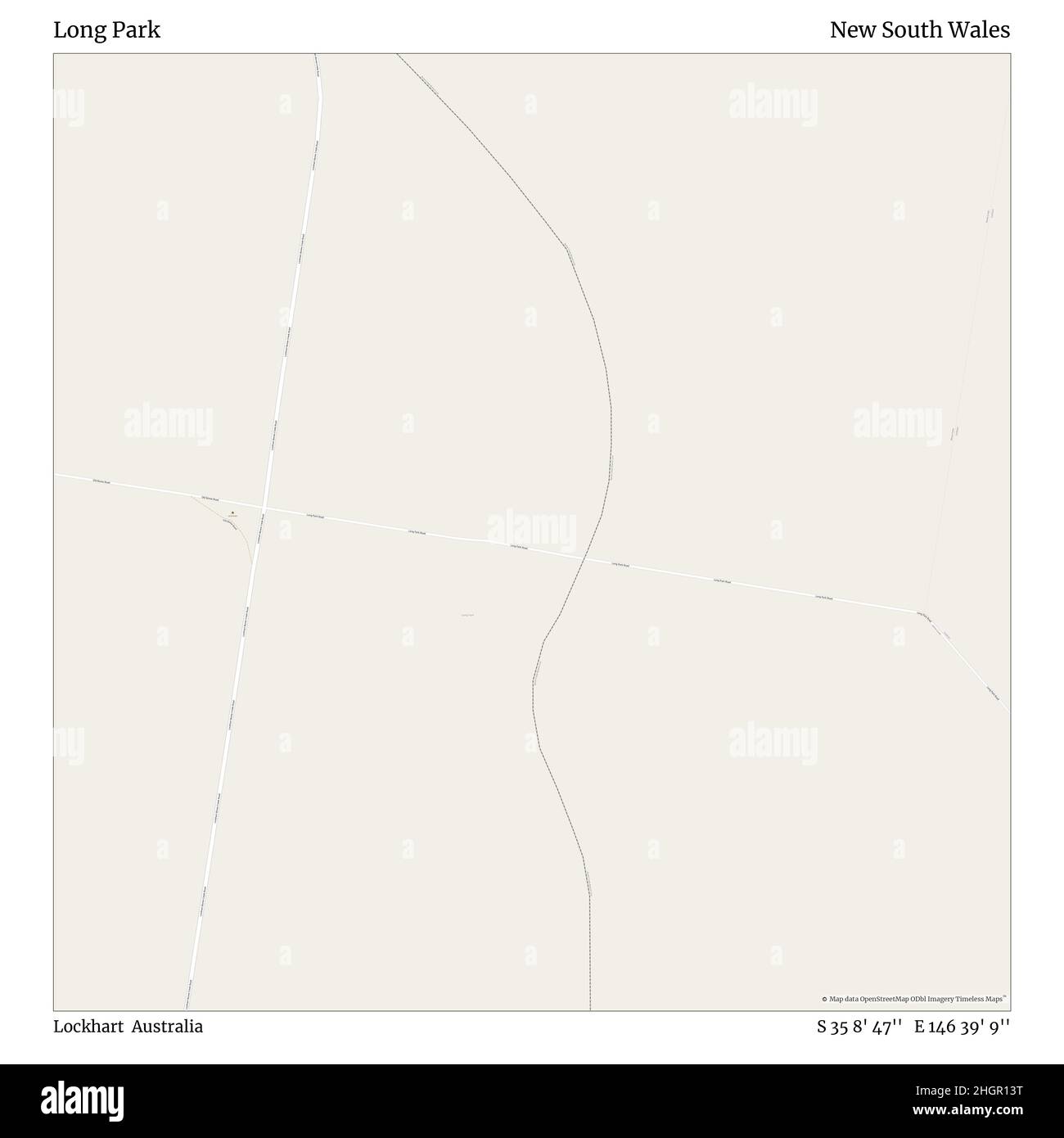 Long Park, Lockhart, Australia, nuovo Galles del Sud, S 35 8' 47'', e 146 39' 9''', mappa, mappa senza tempo pubblicata nel 2021. Viaggiatori, esploratori e avventurieri come Florence Nightingale, David Livingstone, Ernest Shackleton, Lewis and Clark e Sherlock Holmes si sono affidati alle mappe per pianificare i viaggi verso gli angoli più remoti del mondo, Timeless Maps sta mappando la maggior parte delle località del mondo, mostrando il successo di grandi sogni Foto Stock