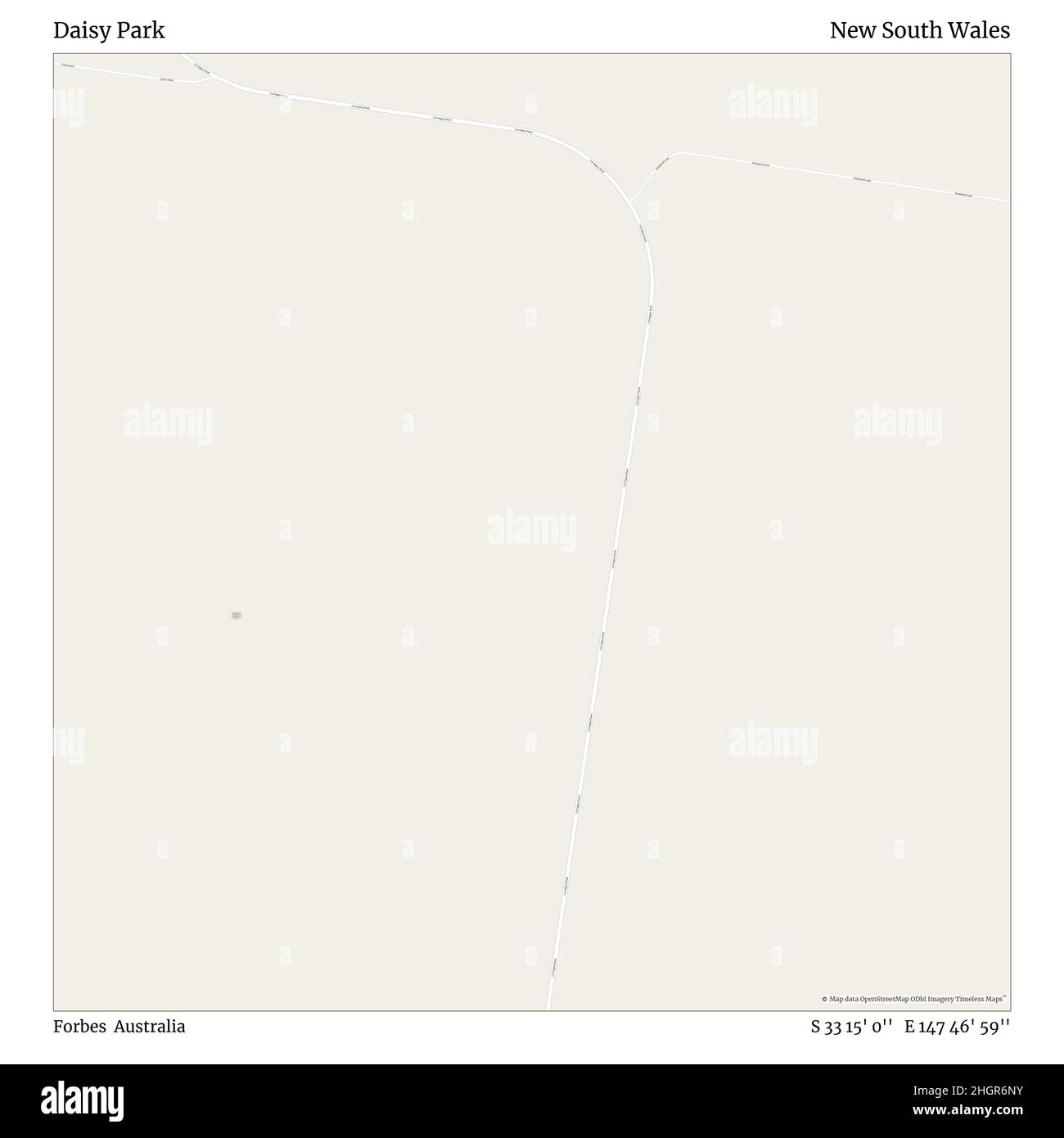 Daisy Park, Forbes, Australia, nuovo Galles del Sud, S 33 15' 0'', e 147 46' 59''', mappa, mappa senza tempo pubblicata nel 2021. Viaggiatori, esploratori e avventurieri come Florence Nightingale, David Livingstone, Ernest Shackleton, Lewis and Clark e Sherlock Holmes si sono affidati alle mappe per pianificare i viaggi verso gli angoli più remoti del mondo, Timeless Maps sta mappando la maggior parte delle località del mondo, mostrando il successo di grandi sogni Foto Stock