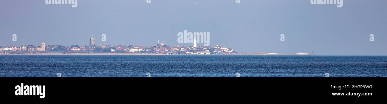 Vista sul molo di Southwold Suffolk Foto Stock