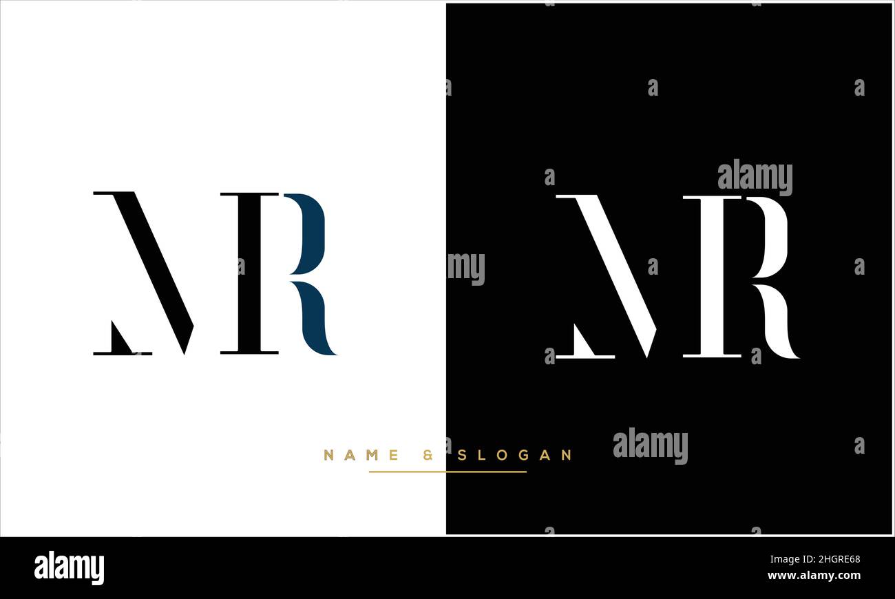 MR. RM Abstract Letters Logo monogramma Illustrazione Vettoriale