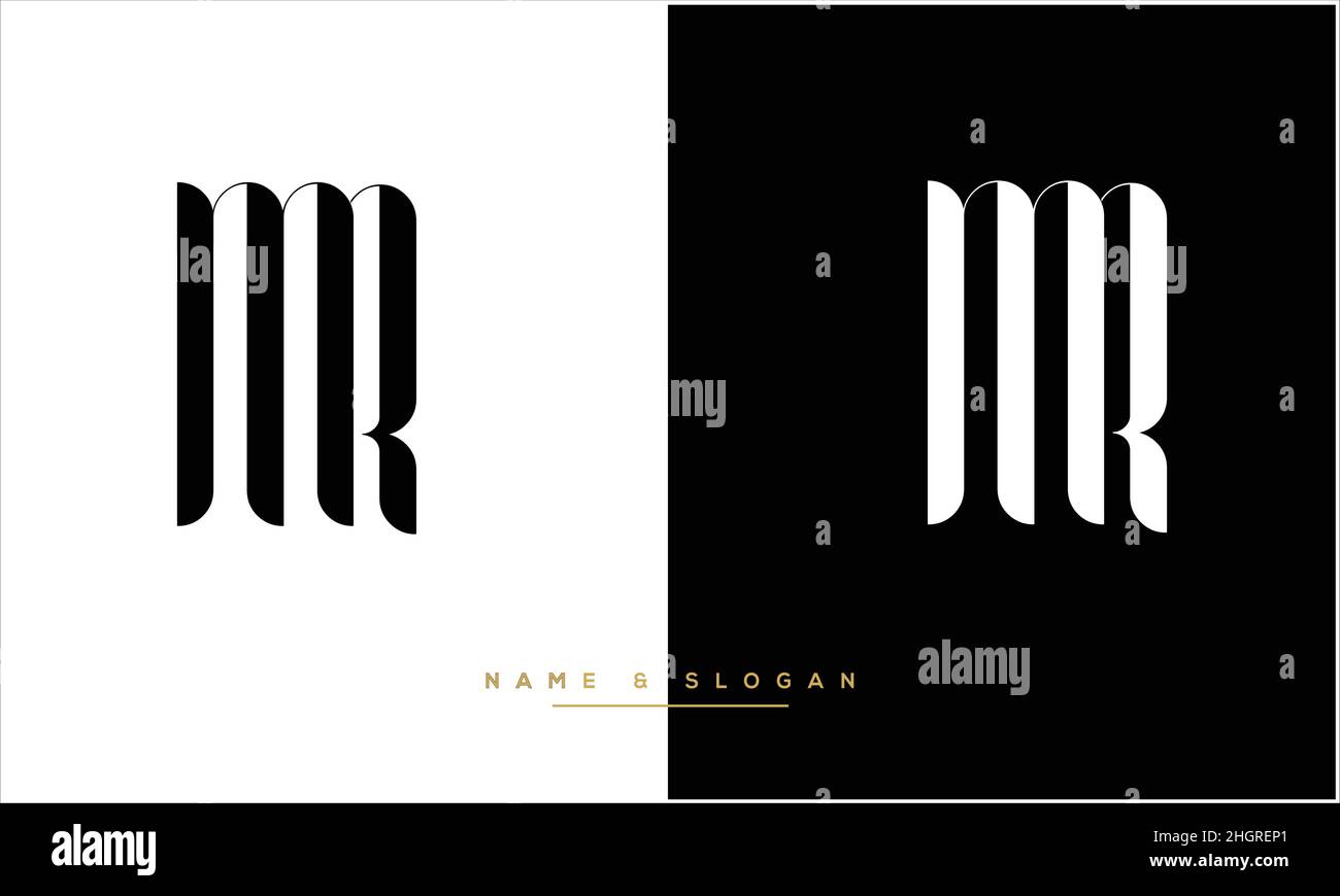 MR. RM Abstract Letters Logo monogramma Illustrazione Vettoriale