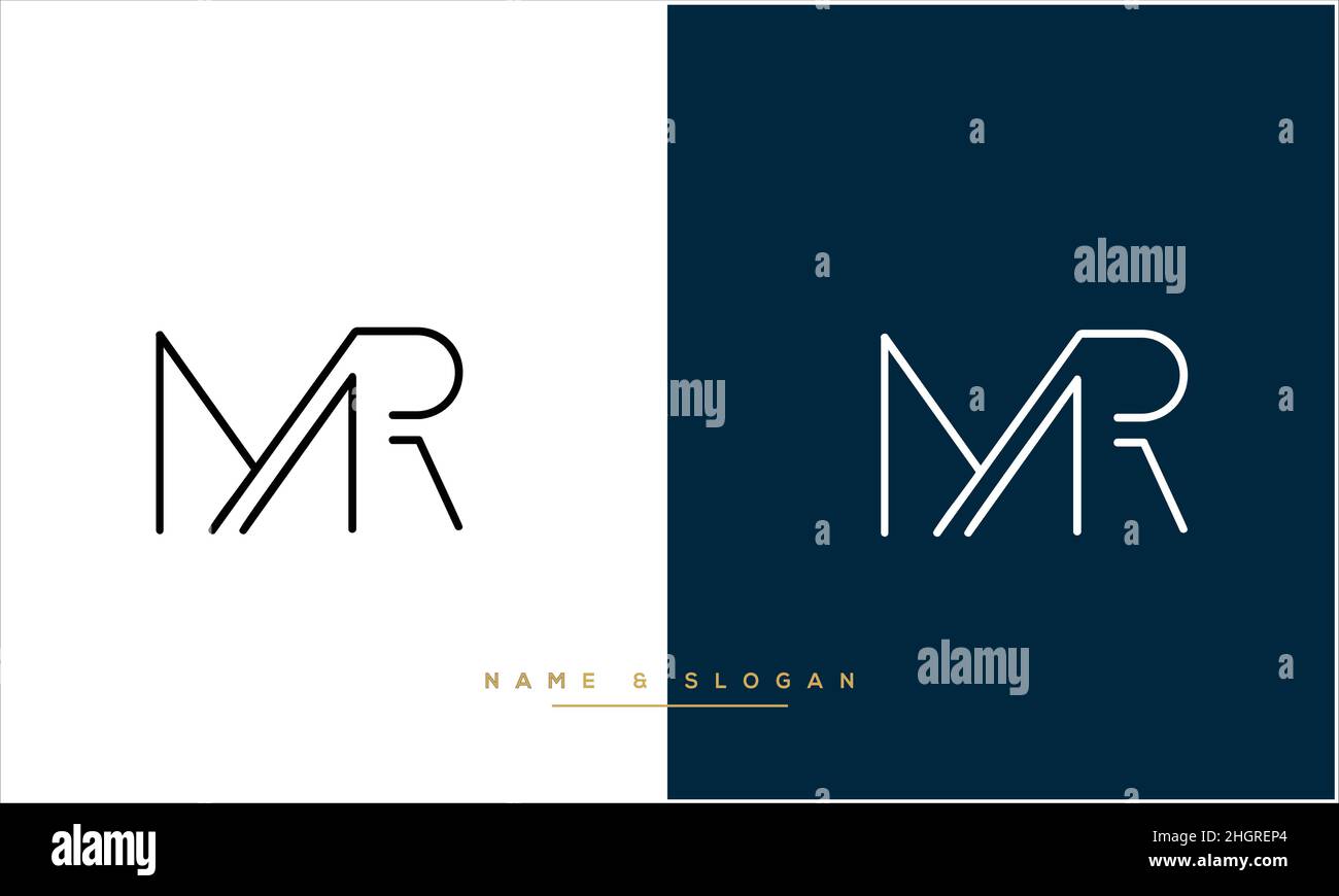 MR. RM Abstract Letters Logo monogramma Illustrazione Vettoriale