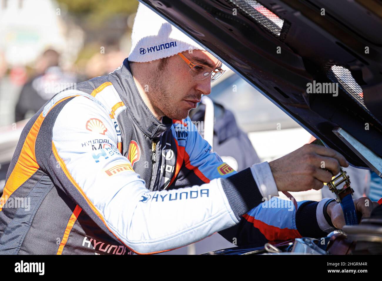 NEUVILLE Thierry (bel), HYUNDAI SHELL MOBIS WORLD RALLY TEAM HYUNDAI i20 N Rally1, ritratto durante il Campionato Mondiale Rally Auto 2022 WRC, edizione 90th del raduno Monte Carlo dal 20 al 23 gennaio 2022 a Monaco - Foto Francis Flamand / DPPI Foto Stock