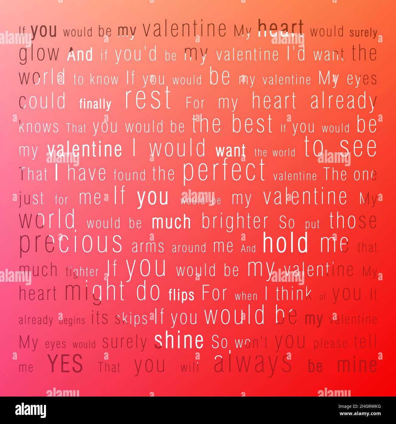 Buon San Valentino di carte design con cuore poema. Modello grafico astratto isolato. Illustrazione Vettoriale