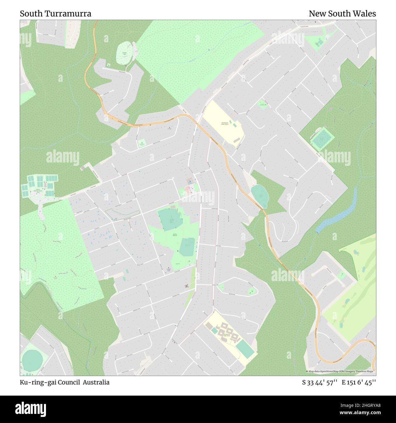 Turramurra del Sud, Ku-ring-gai Council, Australia, nuovo Galles del Sud, S 33 44' 57'', e 151 6' 45''', mappa, Mappa senza tempo pubblicata nel 2021. Viaggiatori, esploratori e avventurieri come Florence Nightingale, David Livingstone, Ernest Shackleton, Lewis and Clark e Sherlock Holmes si sono affidati alle mappe per pianificare i viaggi verso gli angoli più remoti del mondo, Timeless Maps sta mappando la maggior parte delle località del mondo, mostrando il successo di grandi sogni Foto Stock