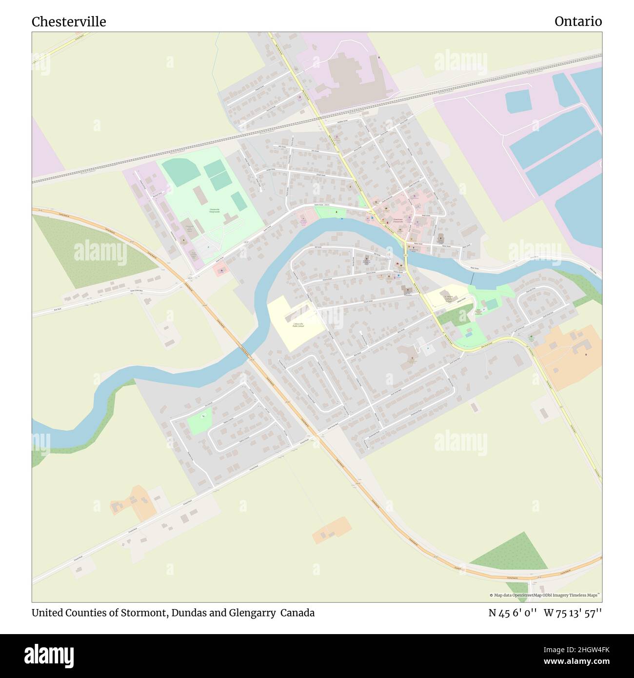 Mappa di chesterville ontario immagini e fotografie stock ad alta