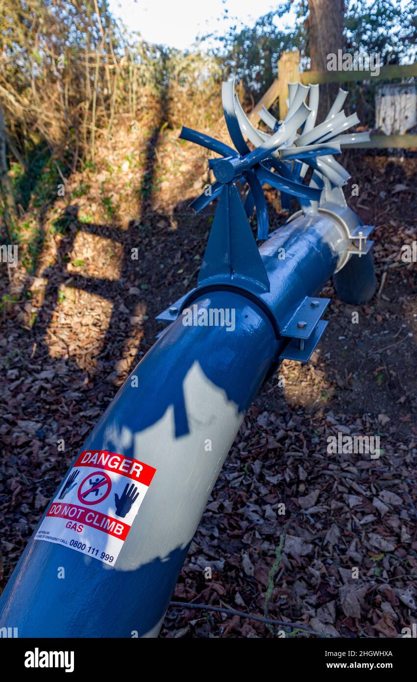 ingegneria anti-scalata su tubo del gas Foto Stock