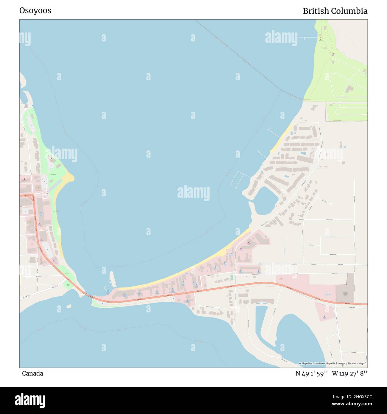 Mappa di osoyoos immagini e fotografie stock ad alta risoluzione - Alamy