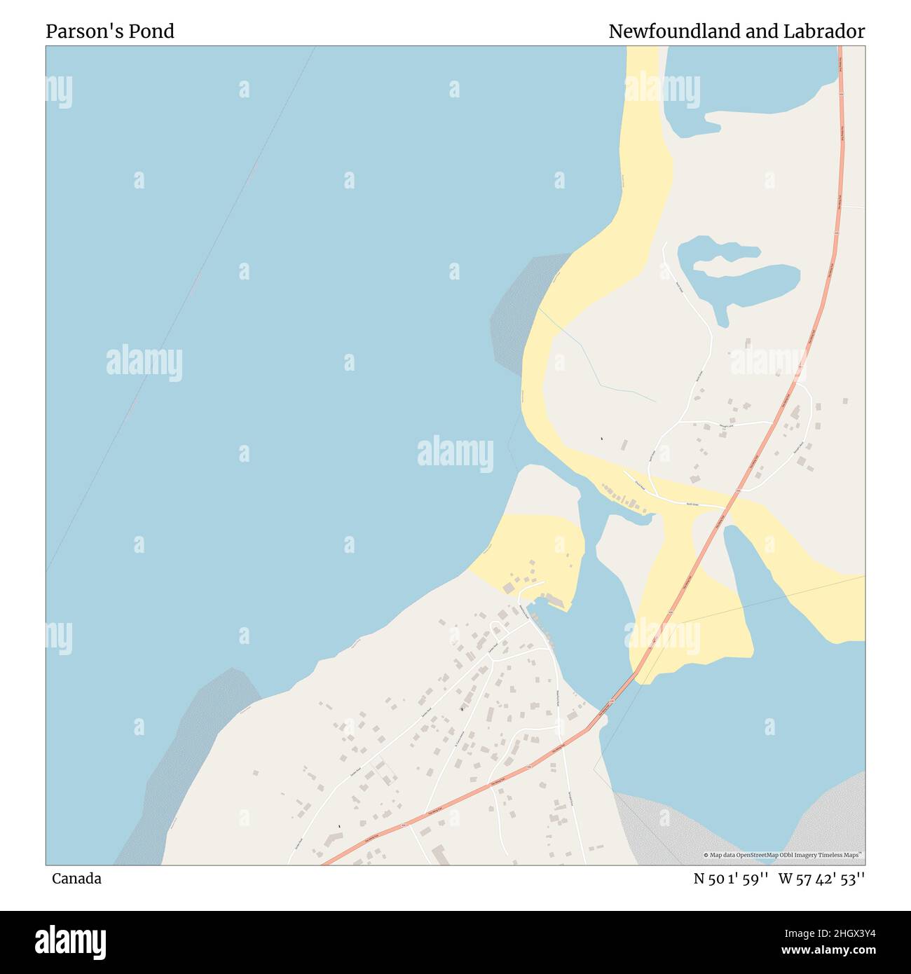 Parson's Pond, Canada, Terranova e Labrador, N 50 1' 59'', W 57 42' 53 ...