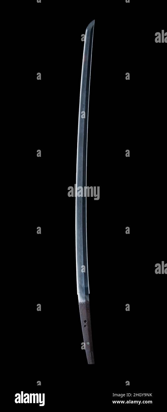 Gassan Mitsu[, ], lama per una spada (Katana), giapponese, tardo  15th-inizio 16th secolo, giapponese, acciaio, L. (90,8 cm); W. 1 1/2 in.  (3,8 cm); Peso 1 lb. 11 once (765,4 g), Spade Foto stock - Alamy