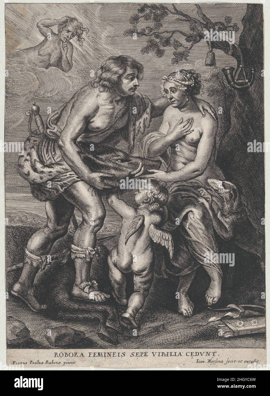 Atalanta e Meleager ca. 1640–70 Johannes Meyssens. Atalanta e Meleager. Dopo Peter Paul Rubens (Fiammingo, Siegen 1577–1640 Anversa). CA. 1640–70. Acquaforte. Stampa Foto Stock