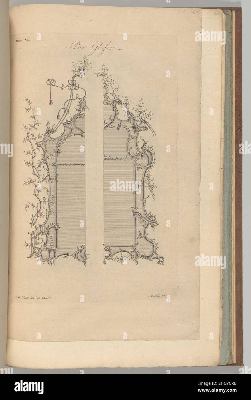 Un sistema generale di arredi utili e ornamentali... 1759-1763 Ince e Mayhew British. Un sistema generale di arredi utili e ornamentali.... William Ince (britannico, attivo ca. 1758/59–1794, deceduto nel 1804). 1759-1763. Illustrazioni: Incisione. Matthew Darly (britannico, ca. 1720–1780 Londra) Foto Stock