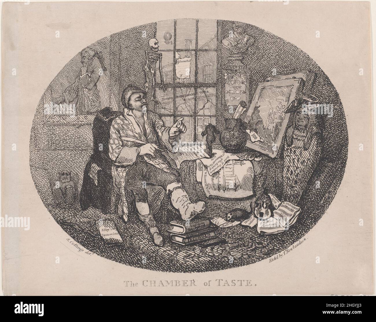 La Camera del gusto ca. 1785 Thomas Rowlandson. La Camera del gusto. Dopo Samuel Collings (British, attivo 1784–95) ca. 1785. Acquaforte. Elizabeth Jackson (British, attiva dal 1785 al 87). Stampa Foto Stock