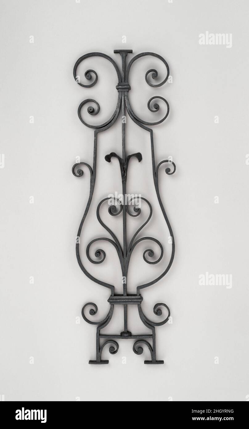 Balaustro di ferro ca. 1750 britannico. Balustre in ferro. Inglese. CA. 1750. Ferro battuto. Ferro metallurgato Foto Stock