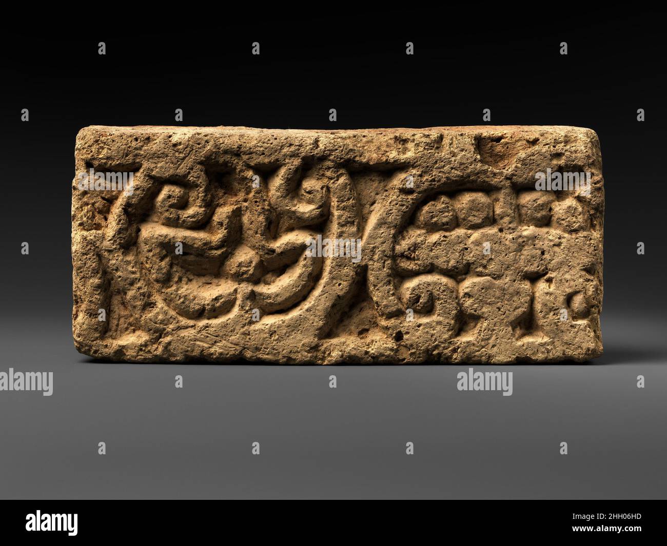 Mattone smaltato ca. 1st–2nd secolo A.D Parthian. Mattoni smaltati. Parthian. CA. 1st–2nd secolo d.C. ceramica, glassa. Parthian. Dalla Mesopotamia, Ctesifone Foto Stock