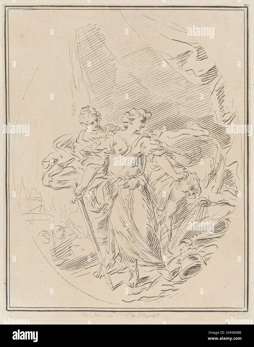 Judith uccide Holofernes 1775 Giuseppe canale. Judith uccide Holofernes. Incisioni dopo Raffaello, Parmigianino, reni e altri maestri. Giuseppe canale (italiano, Roma 1725–1802 Dresda). 1775. Acquaforte. John Boydell (British, Dorrington, Shropshire 1720–1804 Londra). Stampa Foto Stock