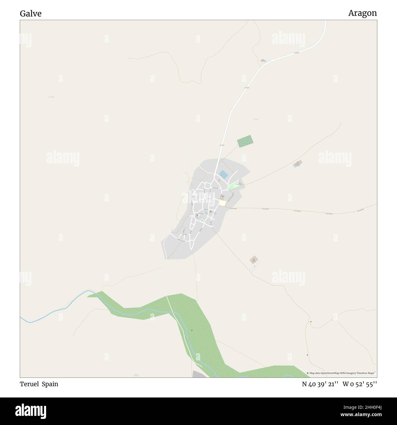 Galve, Teruel, Spagna, Aragona, N 40 39' 21'', W 0 52' 55''', mappa, mappa senza tempo pubblicata nel 2021. Viaggiatori, esploratori e avventurieri come Florence Nightingale, David Livingstone, Ernest Shackleton, Lewis and Clark e Sherlock Holmes si sono affidati alle mappe per pianificare i viaggi verso gli angoli più remoti del mondo, Timeless Maps sta mappando la maggior parte delle località del mondo, mostrando il successo di grandi sogni Foto Stock