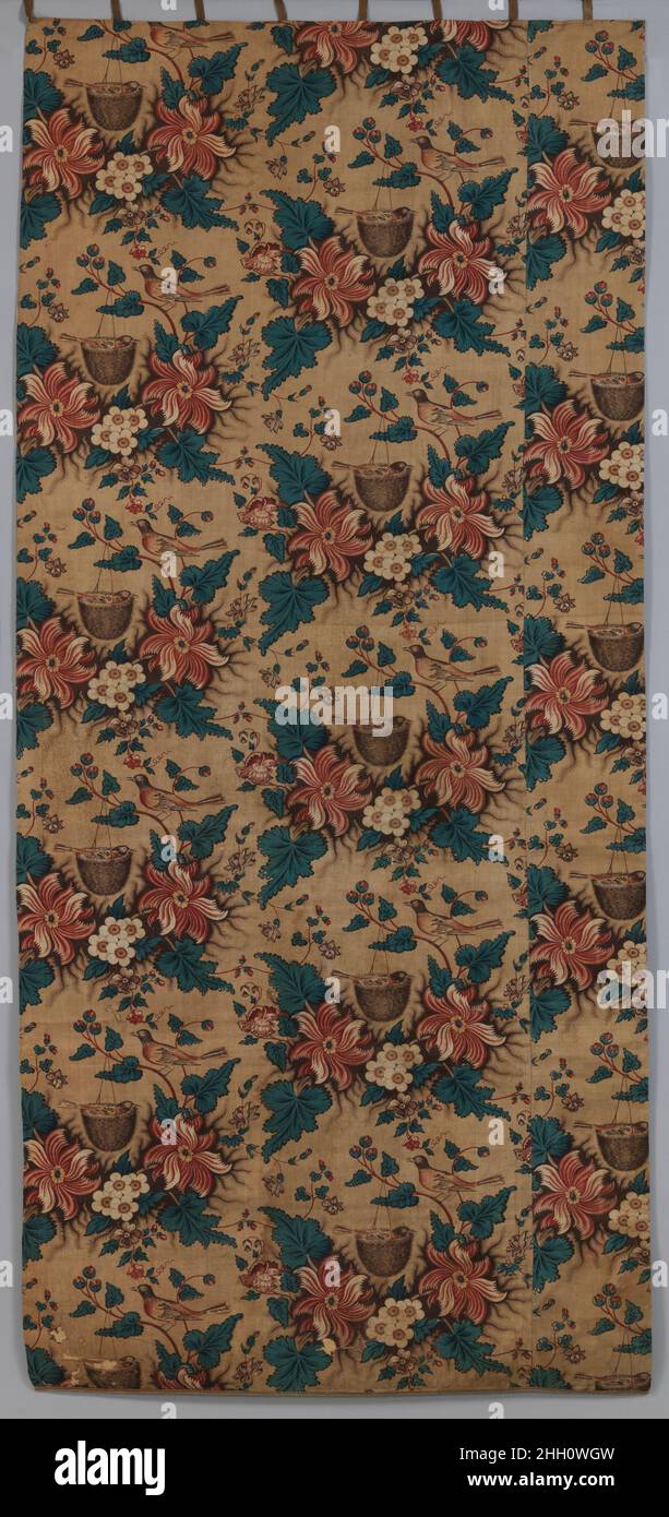 Tenda ca. 1830 britannico. Tenda. Inglese. CA. 1830. Cotone. Tessuto-stampato Foto Stock
