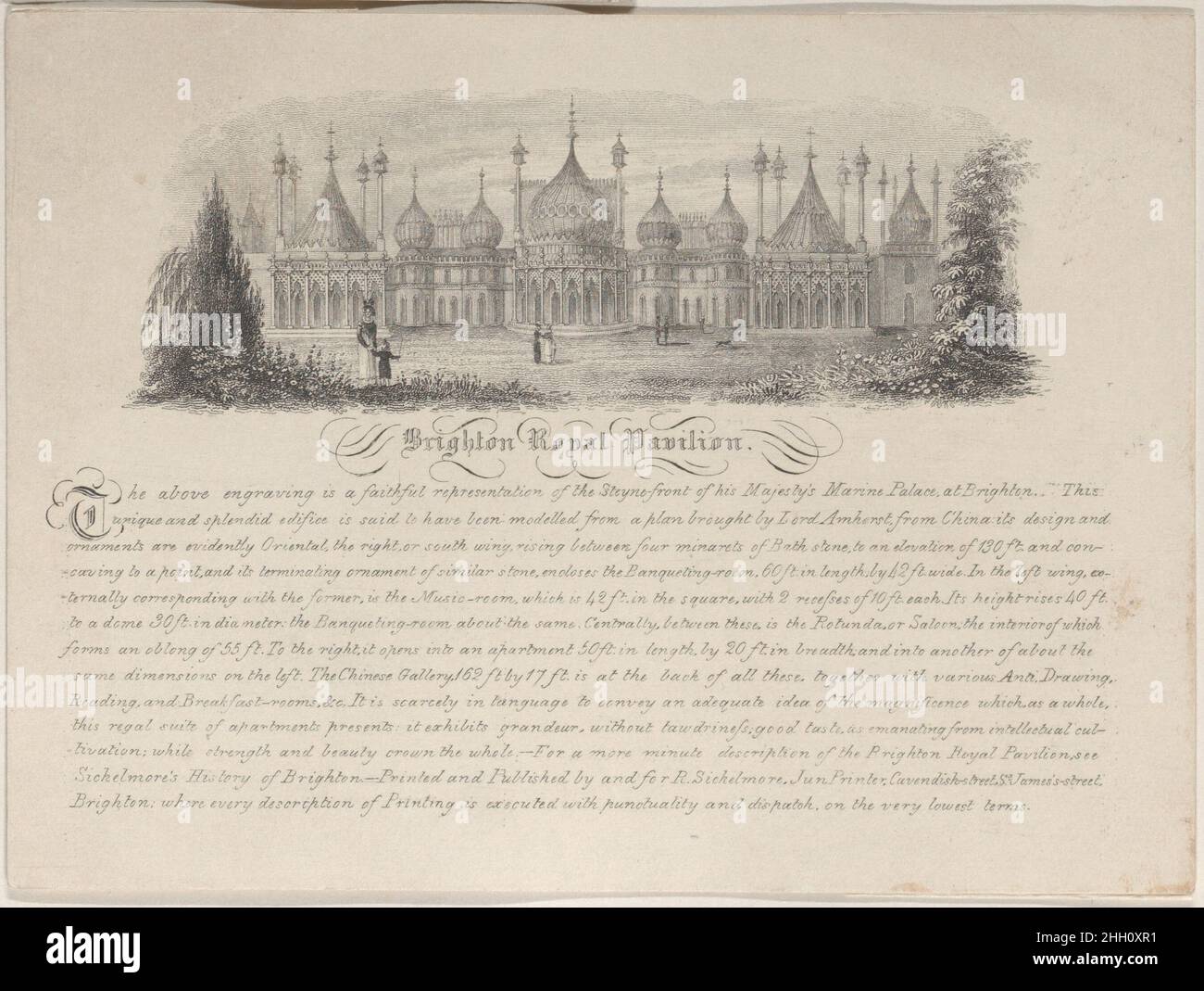 Scheda commerciale per R. Sickelmore, stampante 19th secolo Richard Sickelmore. Scheda commerciale per R. Sickelmore, stampante. Richard Sickelmore (britannico, 19th secolo). 19th secolo. Incisione Foto Stock