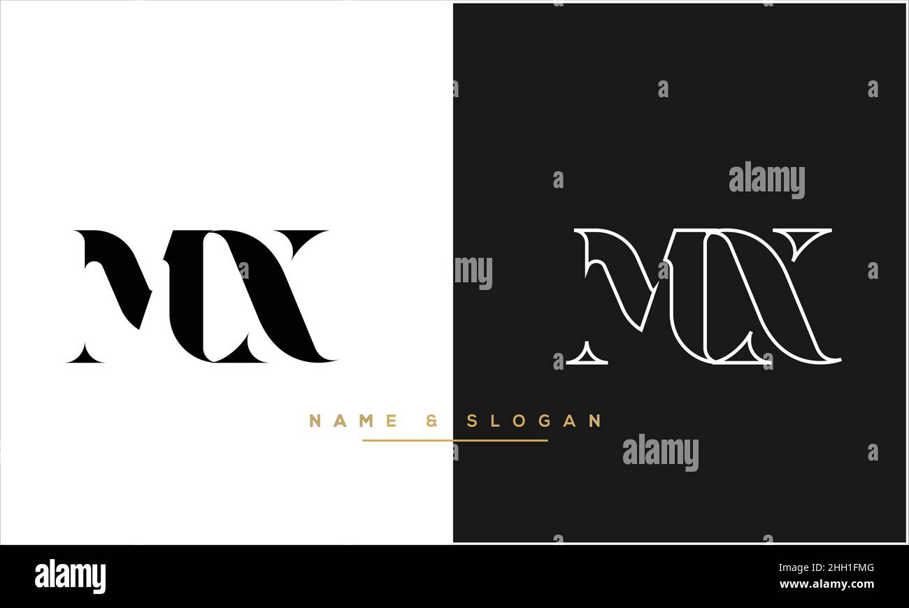 Logo MX, XM lettere astratta MONOGRAMMA Illustrazione Vettoriale