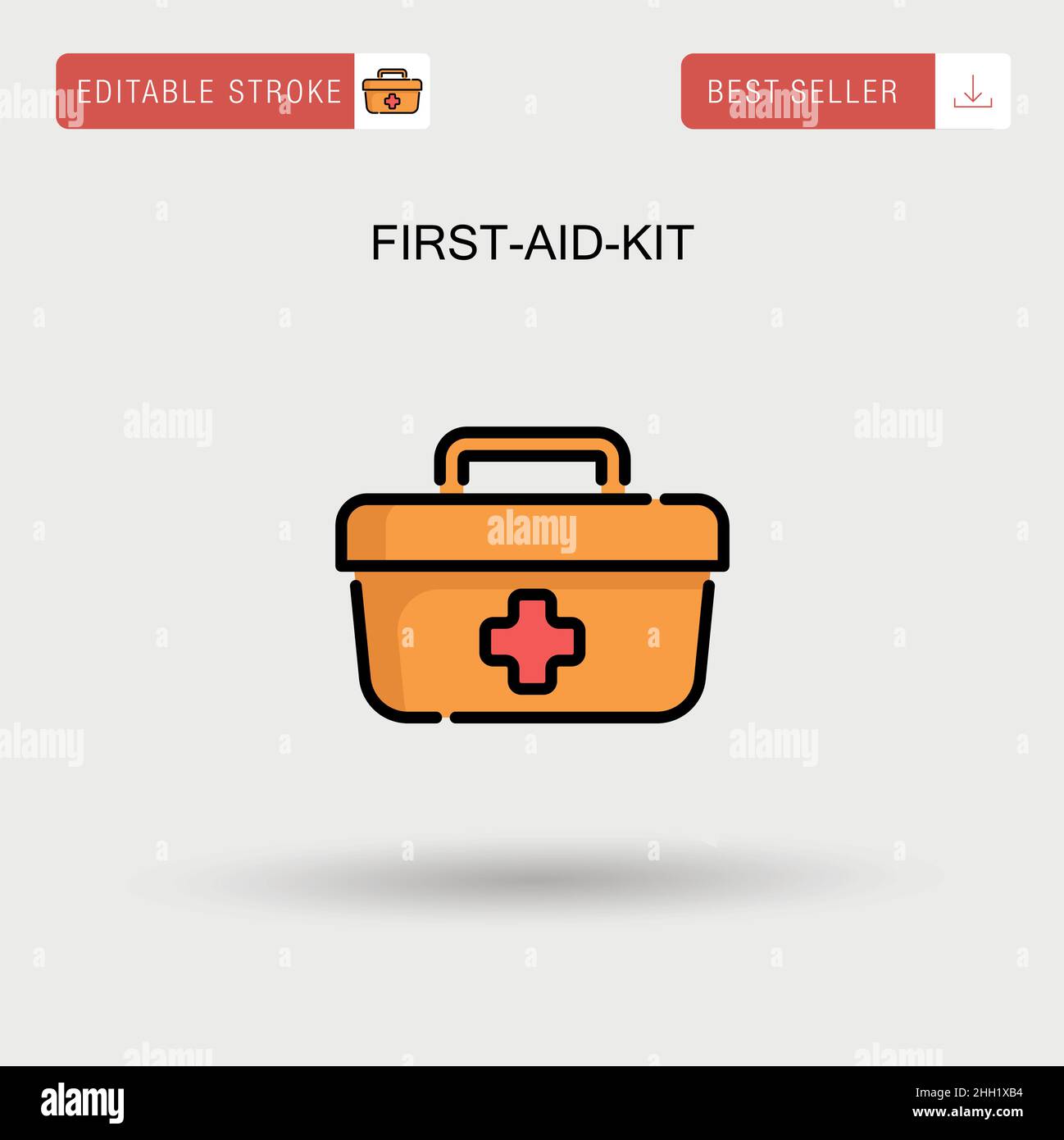 Icona vettore semplice kit di pronto soccorso. Illustrazione Vettoriale