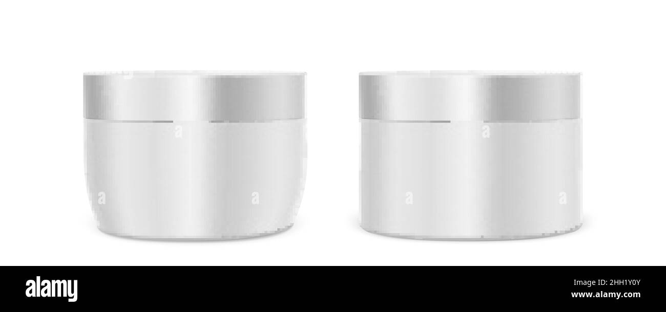 Bottiglie cosmetiche per prodotti termali o per la cura della pelle isolate su sfondo bianco. Illustrazione Vettoriale