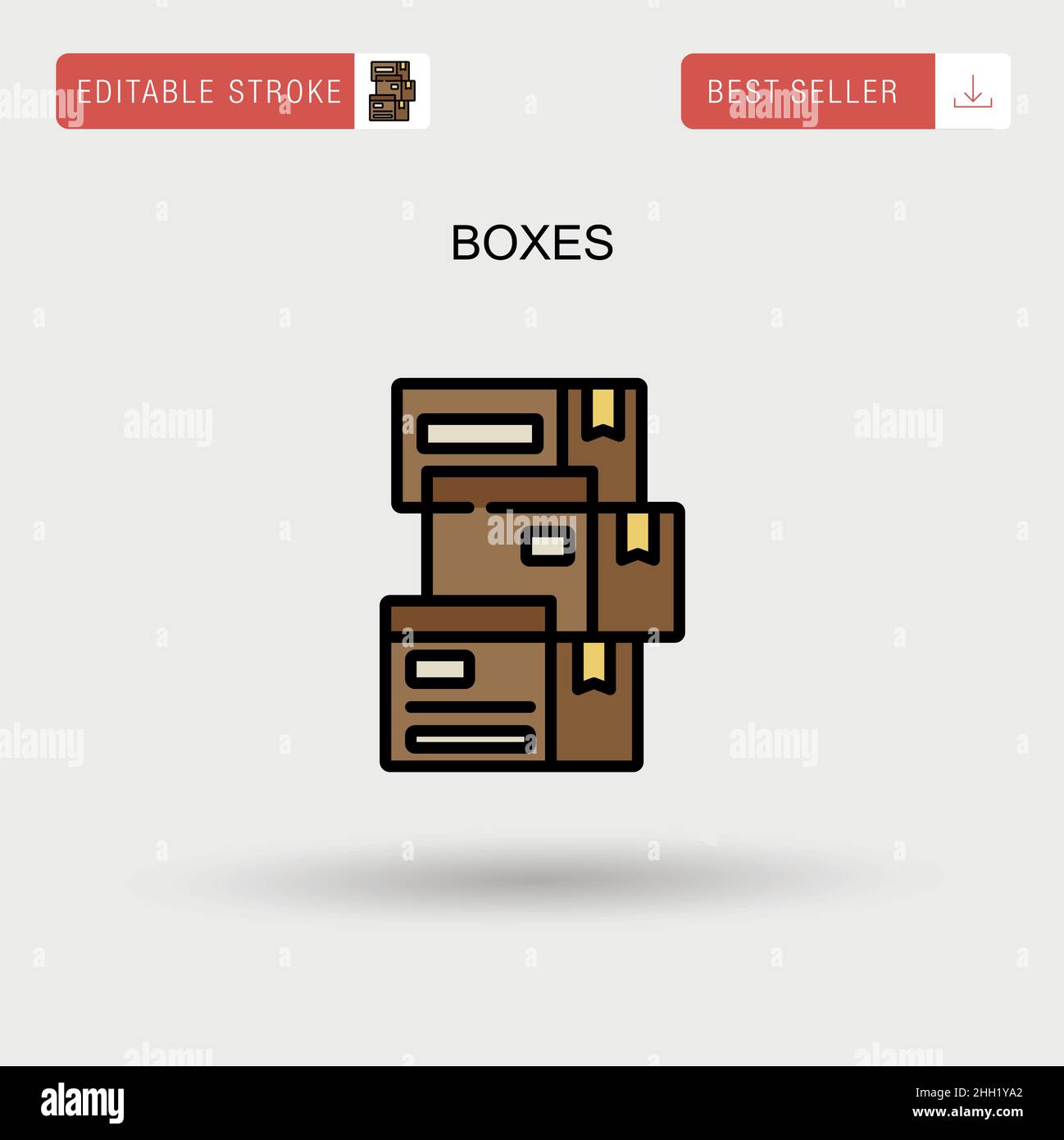 Caselle icona vettore semplice. Illustrazione Vettoriale