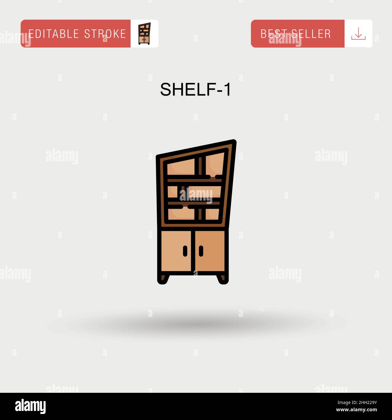 Shelf-1 icona vettore semplice. Illustrazione Vettoriale