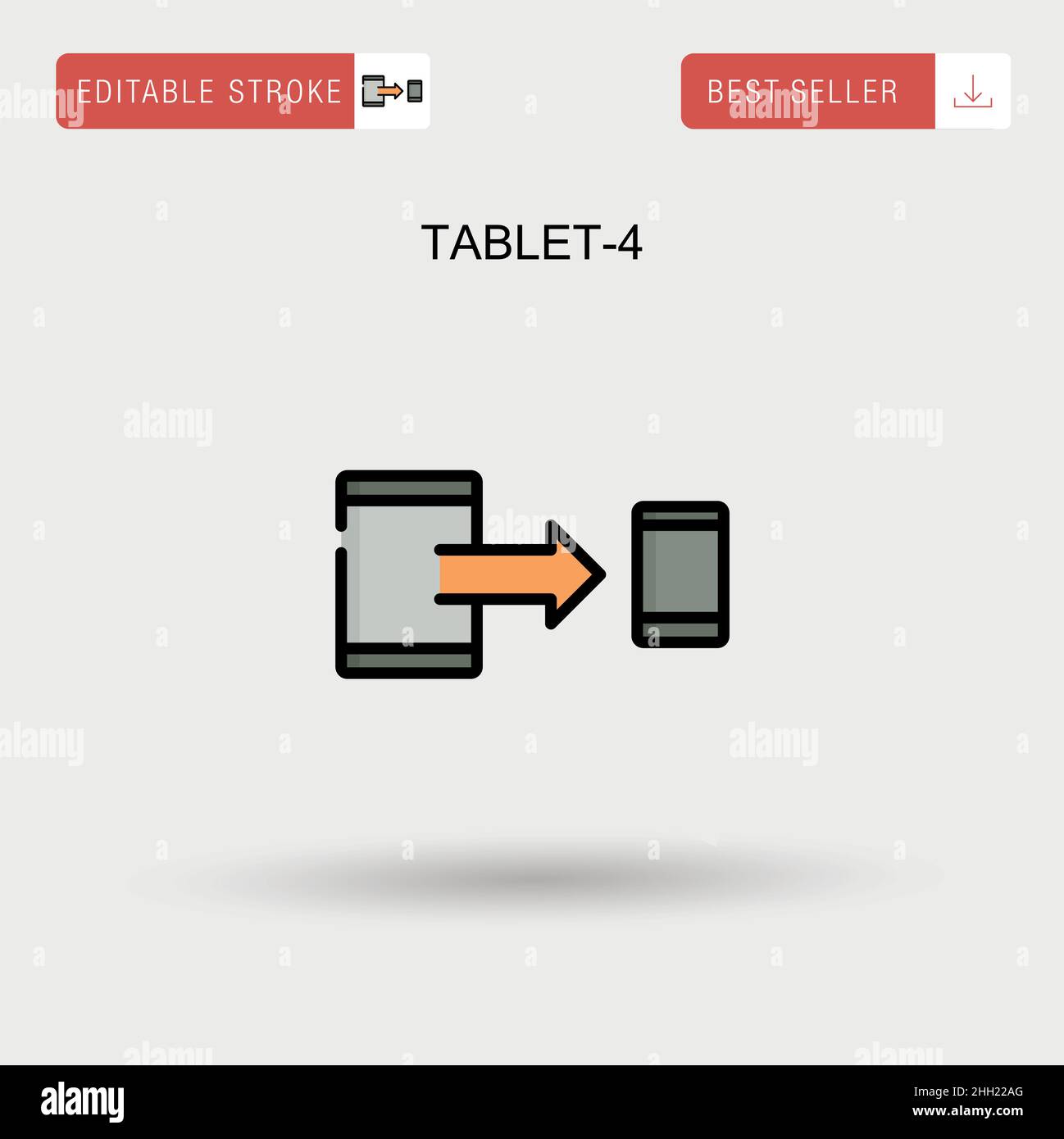 Tablet-4 icona vettore semplice. Illustrazione Vettoriale