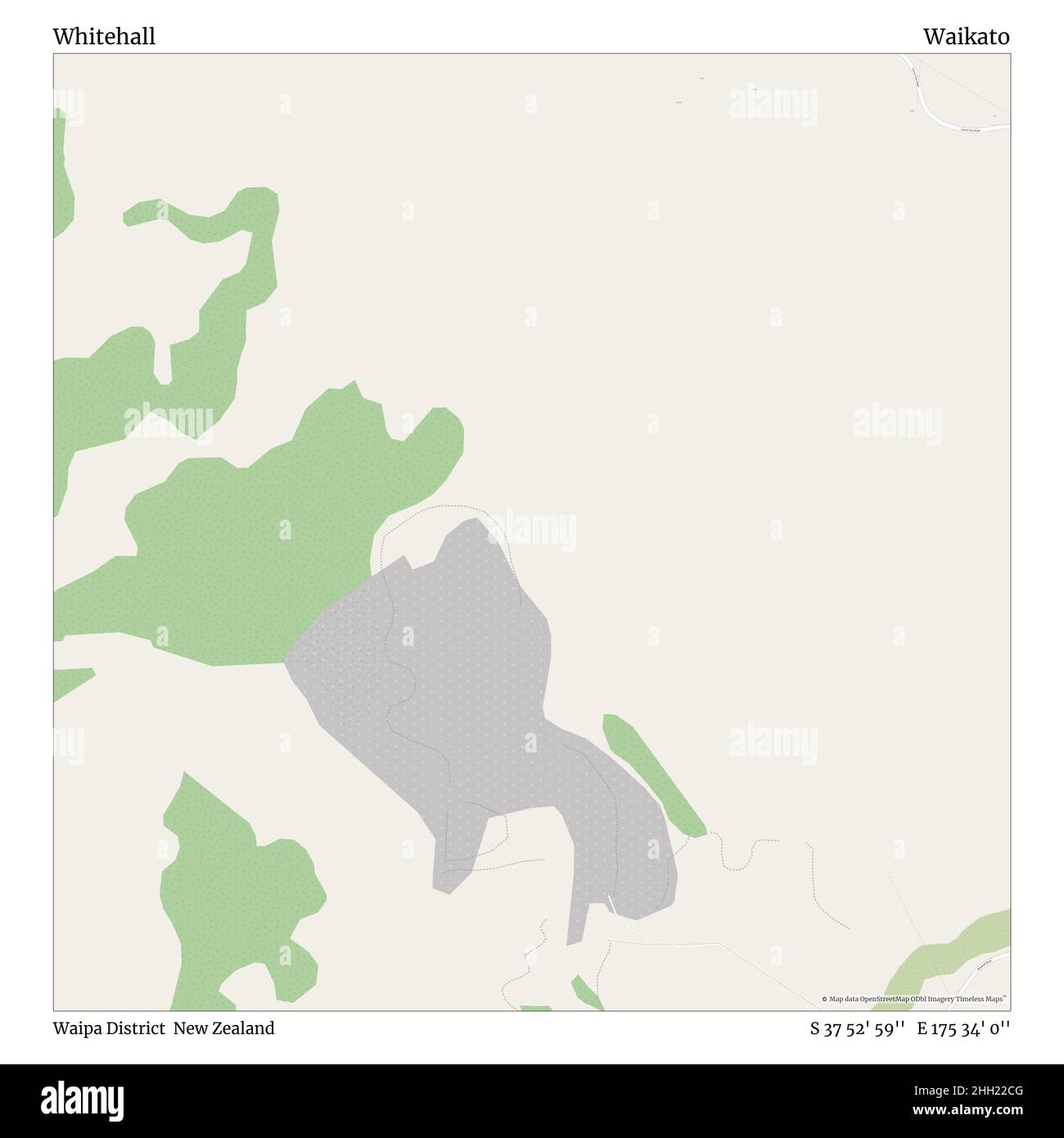 Whitehall, Waipa District, Nuova Zelanda, Waikato, S 37 52' 59'', e 175 34' 0''', mappa, Mappa senza tempo pubblicata nel 2021. Viaggiatori, esploratori e avventurieri come Florence Nightingale, David Livingstone, Ernest Shackleton, Lewis and Clark e Sherlock Holmes si sono affidati alle mappe per pianificare i viaggi verso gli angoli più remoti del mondo, Timeless Maps sta mappando la maggior parte delle località del mondo, mostrando il successo di grandi sogni Foto Stock