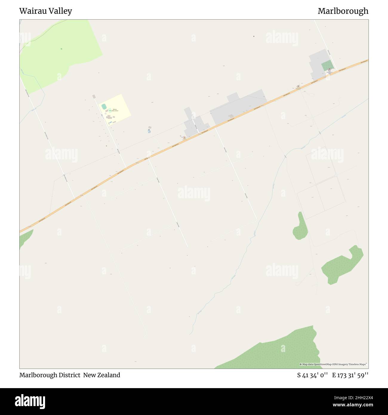 Wairau Valley, Marlborough District, Nuova Zelanda, Marlborough, S 41 34' 0'', e 173 31' 59''', mappa, mappa senza tempo pubblicata nel 2021. Viaggiatori, esploratori e avventurieri come Florence Nightingale, David Livingstone, Ernest Shackleton, Lewis and Clark e Sherlock Holmes si sono affidati alle mappe per pianificare i viaggi verso gli angoli più remoti del mondo, Timeless Maps sta mappando la maggior parte delle località del mondo, mostrando il successo di grandi sogni Foto Stock