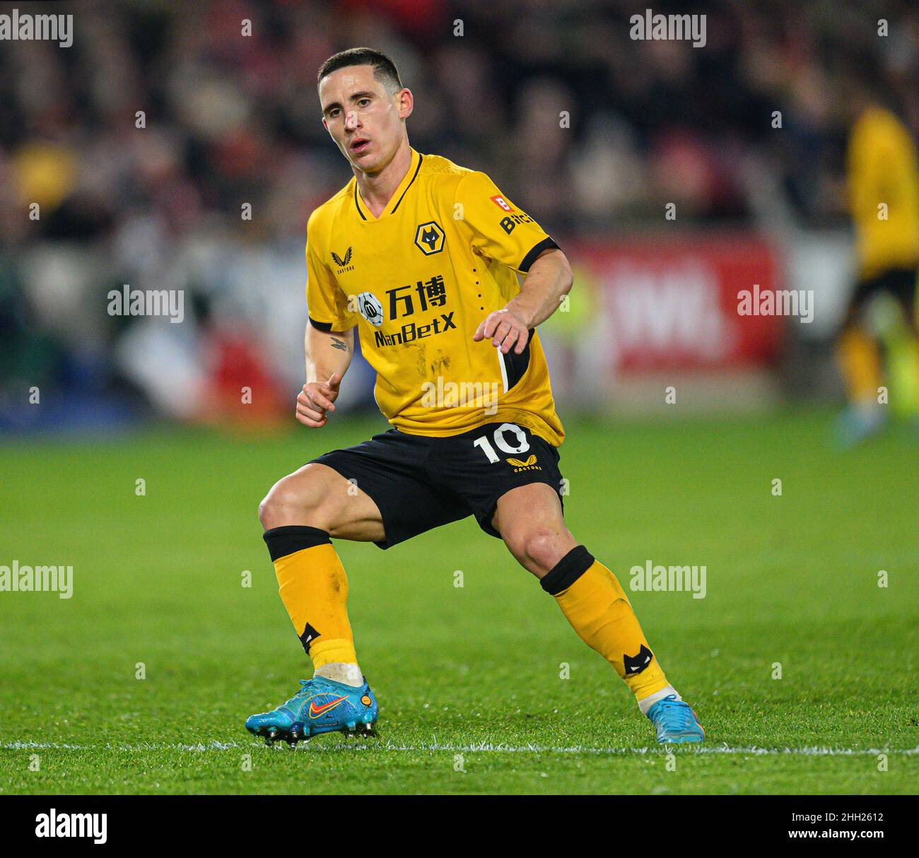 22 gennaio - Brentford v Wolverhampton Wanderers - Premier League - Brentford Community Stadium Daniel Podence durante la partita della Premier League al Brentford Community Stadium di Londra. Picture Credit : © Mark Pain / Alamy Live News Foto Stock