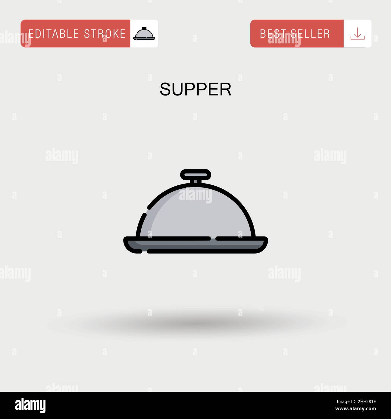 Icona del vettore Supper Simple. Illustrazione Vettoriale