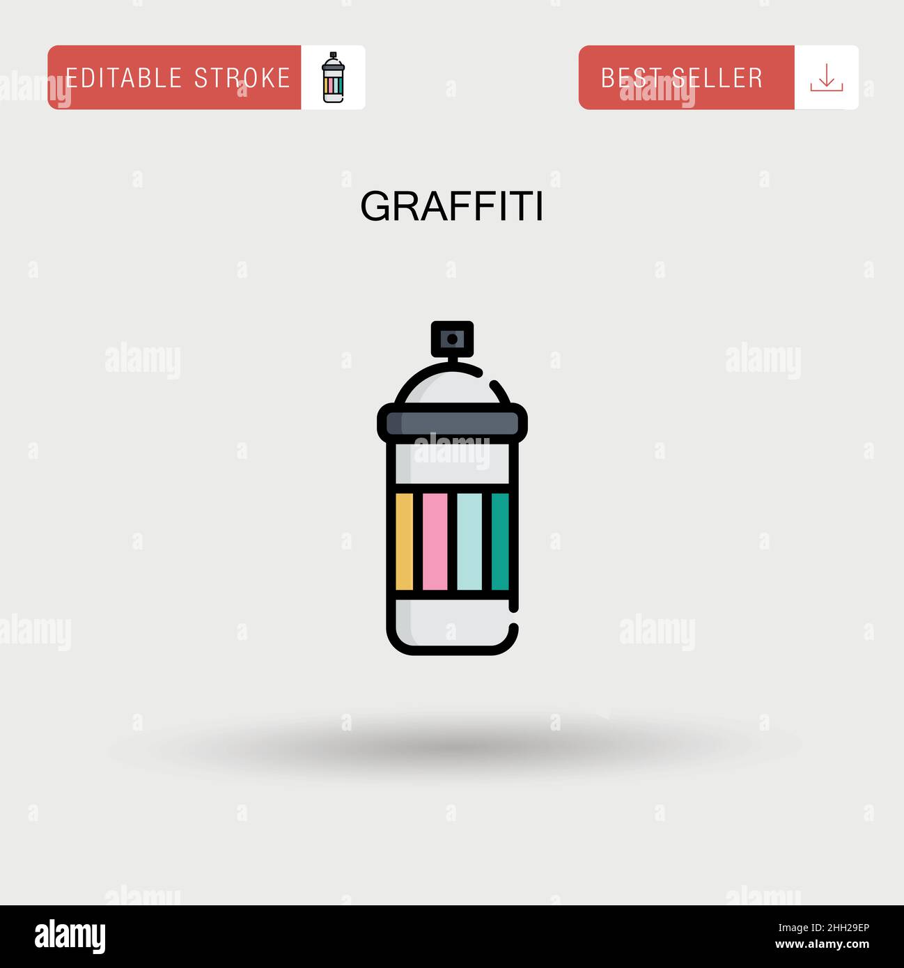 Icona Graffiti Simple Vector. Illustrazione Vettoriale