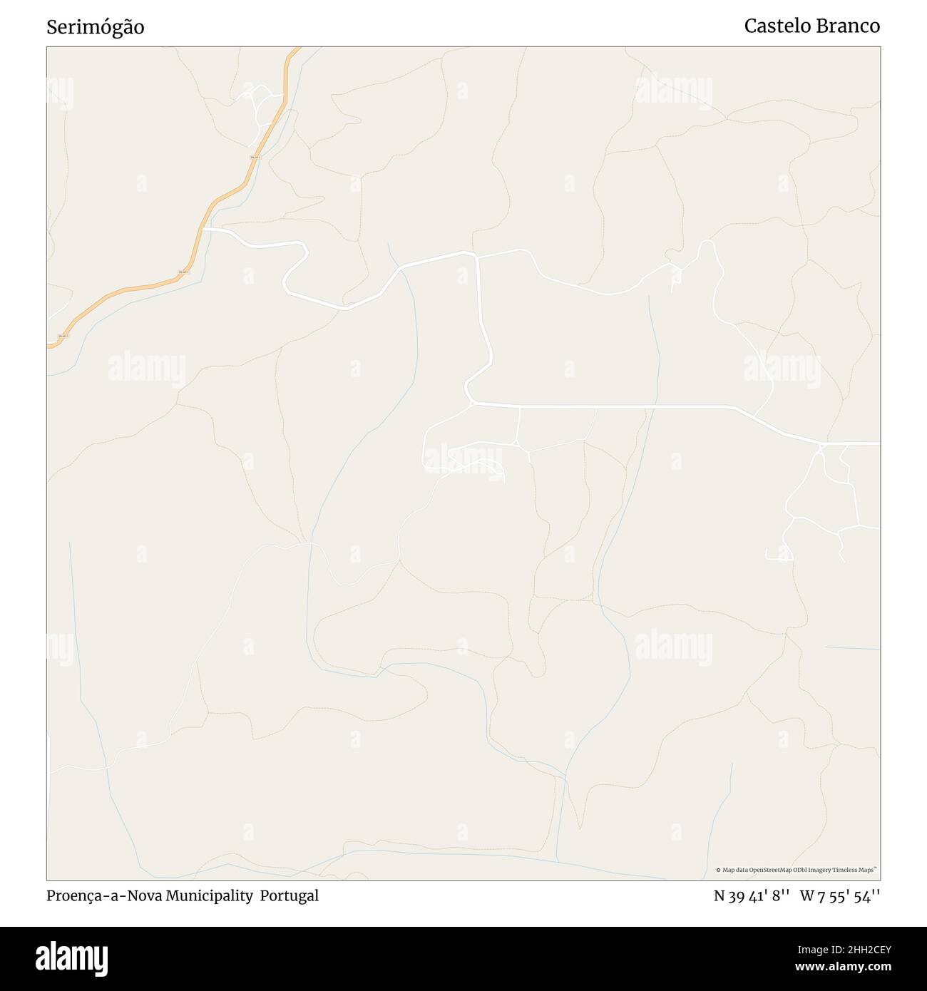 Serimógão, comune di ProenCà-a-Nova, Portogallo, Castelo Branco, N 39 41' 8'', W 7 55' 54''', mappa, Mappa senza tempo pubblicata nel 2021. Viaggiatori, esploratori e avventurieri come Florence Nightingale, David Livingstone, Ernest Shackleton, Lewis and Clark e Sherlock Holmes si sono affidati alle mappe per pianificare i viaggi verso gli angoli più remoti del mondo, Timeless Maps sta mappando la maggior parte delle località del mondo, mostrando il successo di grandi sogni Foto Stock