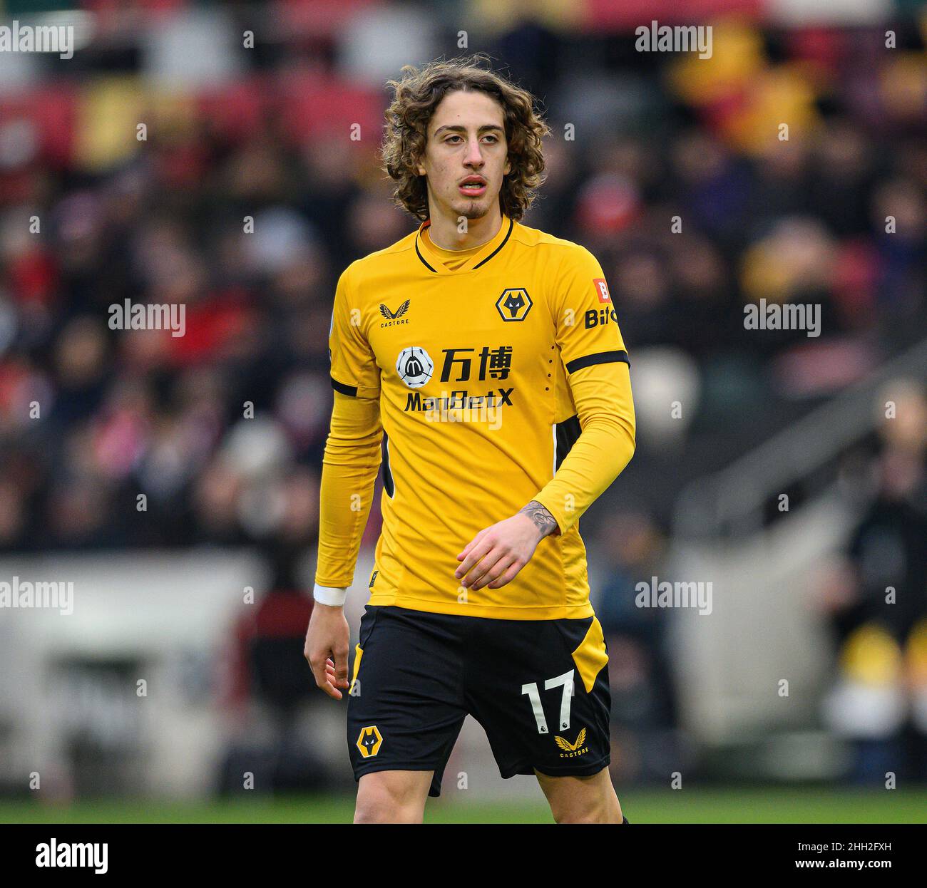 22 gennaio - Brentford v Wolverhampton Wanderers - Premier League - Brentford Community Stadium Fabio Silva durante la partita della Premier League al Brentford Community Stadium di Londra. Picture Credit : © Mark Pain / Alamy Live News Foto Stock