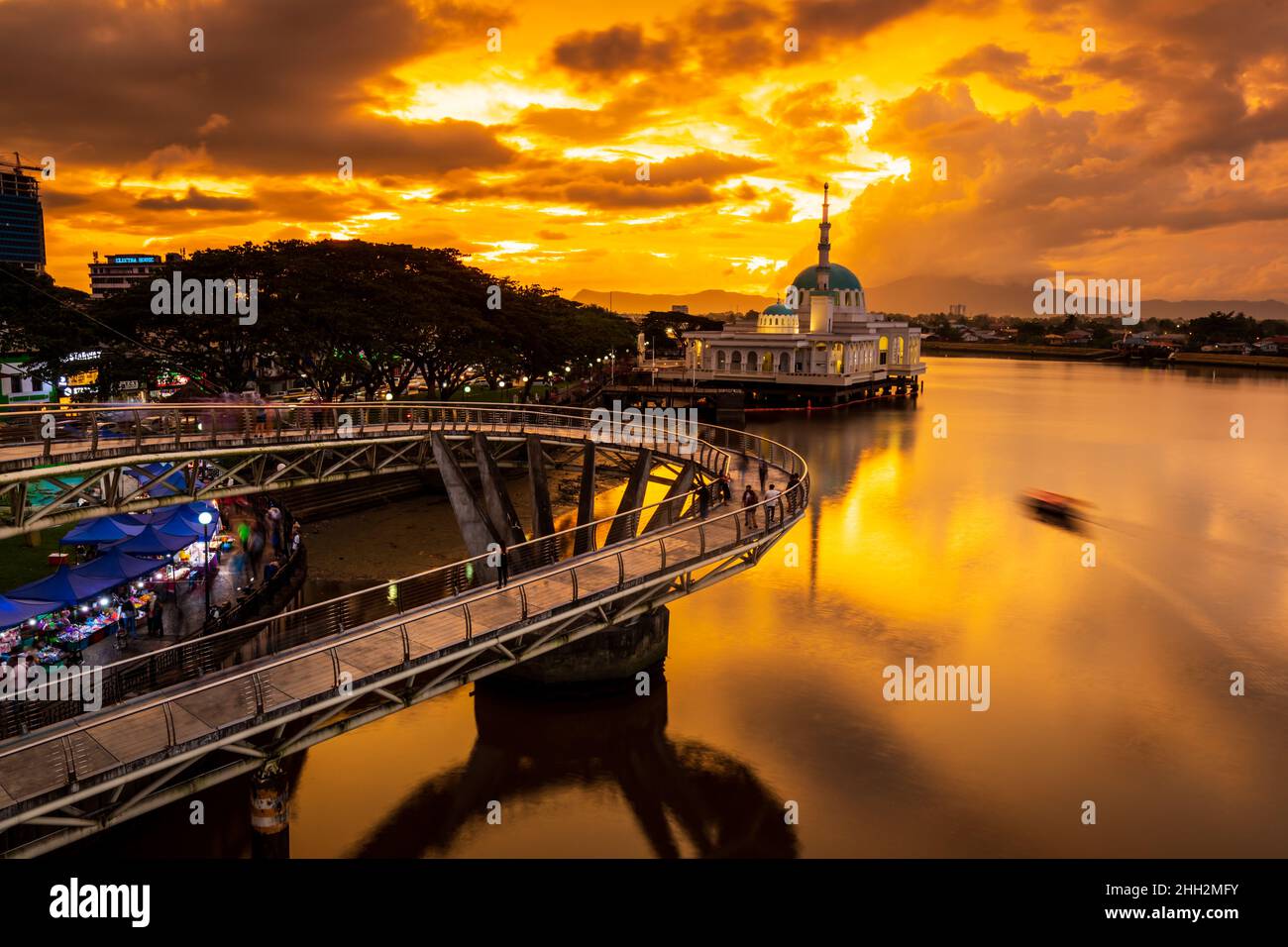 India Moschea Kuching Sarawak Foto Stock